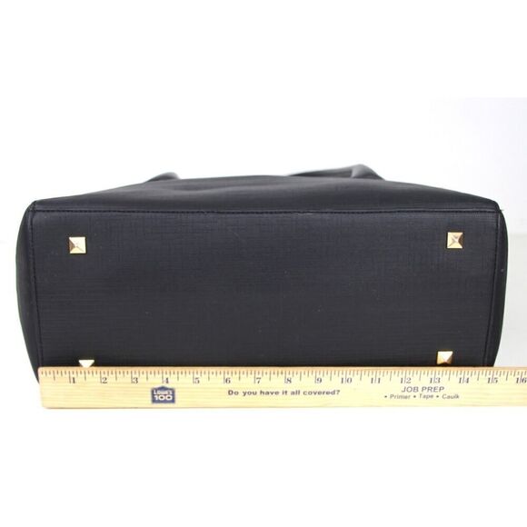 Dagne Dover BLACK COATED LEATHER BUSINESS SHOULDER BAG HANDBAG TOTE HOBO PURSE - Picture 7 of 14